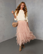Serephine Tiered Ruffle Midi Skirt