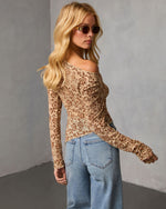 Electric Rouge Mesh Asymmetric Hem Top