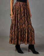 Aiko Paisley Print Maxi Skirt