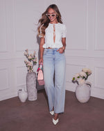 Erini Front Tie Poplin Top