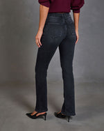 Jennings Super Stretch High Rise Slim Leg Split Hem Jeans