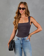 Catarine Ruched Square Neck Top
