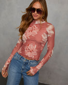 Emelie Mesh Floral Top