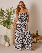 Windswept Strapless Waist Tie Jumpsuit
