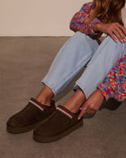 Brown % Selena Platform Slippers-11