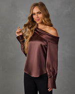 Quinn Satin Off the Shoulder Blouse