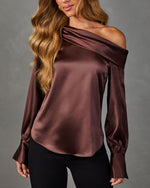 Quinn Satin Off the Shoulder Blouse