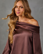 Quinn Satin Off the Shoulder Blouse
