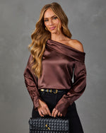Quinn Satin Off the Shoulder Blouse