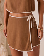 Howdy Sunshine Contrast Wrap Tie Skort