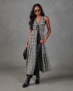 Autumn Belle Flyway Plaid Maxi Top