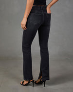 Model Off Duty Super Stretch Mid Rise Straight Leg Jeans