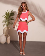 Sweet Escapes Linen Blend Mini Skirt