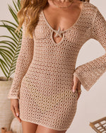 Quiet Paradise Crochet Cover Up Mini Dress