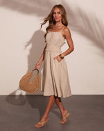 Chic Theory Smocked Midi Dress