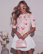 Sweet Blossom Floral Knit Top