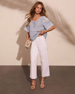 Breezy Harbor Cotton Embroidered Top