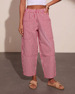 Nautical Honey Striped Barrel Leg Pants