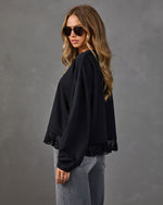 Maylee Knit Lace Hem Top