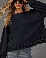 Maylee Knit Lace Hem Top
