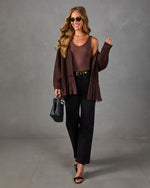 Marlee Knit Tulle Hem Cardigan