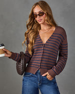 Tessa Striped Knit Cardigan