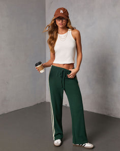 Quiet Day Striped Straight Leg Sweatpants