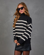 Early Riser Knit Striped Turtleneck Sweater
