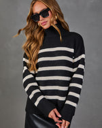 Early Riser Knit Striped Turtleneck Sweater
