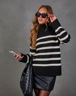Early Riser Knit Striped Turtleneck Sweater
