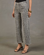 Jonnie Rigid High Rise Wide Leg Animal Print Jeans