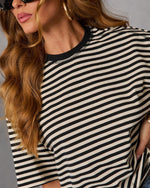 Alaine Striped Short Sleeve Top