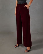 Secret Agenda Velvet Straight Leg Pants