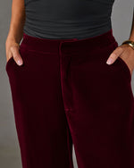 Secret Agenda Velvet Straight Leg Pants