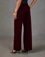 Secret Agenda Velvet Straight Leg Pants