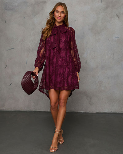 Rather Be Necktie Lace Mini Dress – VICI