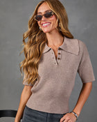 Bellmont Ribbed Knit Short Sleeve Sweater