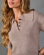 Bellmont Ribbed Knit Short Sleeve Sweater