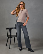 Bellmont Ribbed Knit Short Sleeve Sweater
