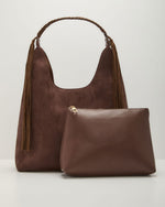 Sunday Nights Faux Suede Shoulder Bag