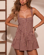 Carlena Cotton Gingham Romper