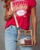 Nude % Bag Check Clear PVC Crossbody Bag-1