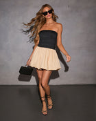 Vivienne Contrast Strapless Mini Dress