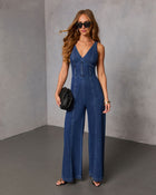 Weekend Blue Sleeveless Denim Jumpsuit