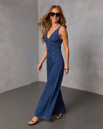 Weekend Blue Sleeveless Denim Jumpsuit