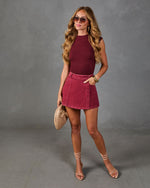 Gracelyn Denim Mini Skort