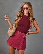 Gracelyn Denim Mini Skort