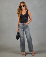 VICI Icon Super Stretch High Rise Raw Hem Straight Color Jeans