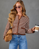 Chestnut Lane Knit Striped Cardigan