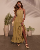 Good Timer  Halter A Line Maxi Dress